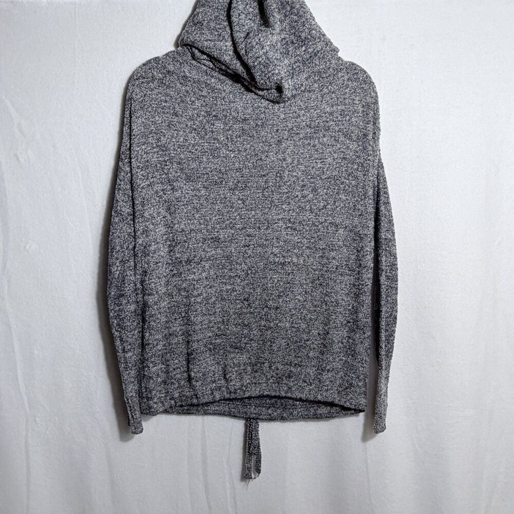Barefoot Dreams Cozychic Lite Knit Pebble Beach Gray Hooded Pullover Women's S - Picture 7 of 9